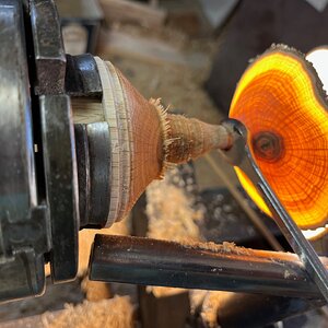 Making the Umbrella for an umbrella ornament.