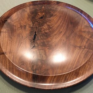 Walnut platter 19” diameter