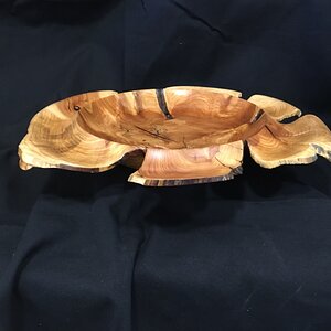 Juniper live edge winged dish 14” x 1.5”