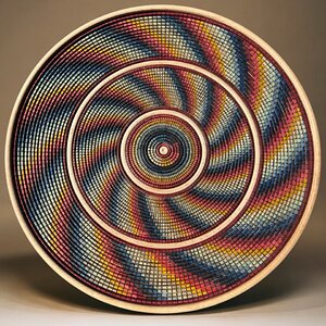 Psychedelic Basket Illusion Platter (front)