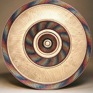 Psychedelic Basket Illusion Platter (back)