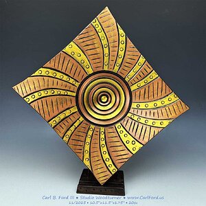 Gold and Copper Creature From the Deep Rectangular Bowl