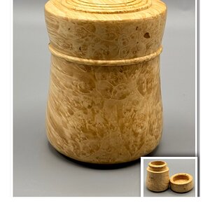 Boxelder Burl Threaded Box