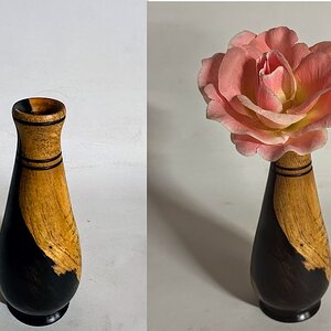 African black wood bud vase.
