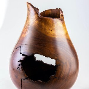 Pre-Hollowed Walnut Burl Vase