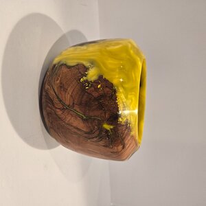 Cherry Burl and Epoxy Vase