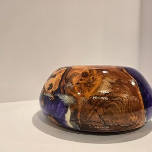 Cherry Burl and Epoxy Bowl