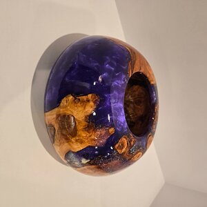 Cherry Burl and Epoxy Bowl