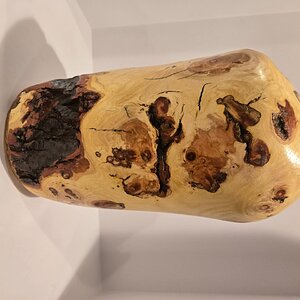 Locust wood vase
