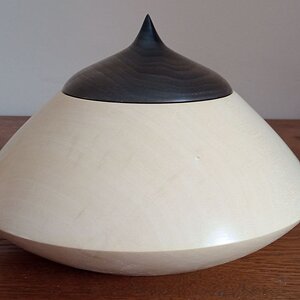 Walnut and maple box