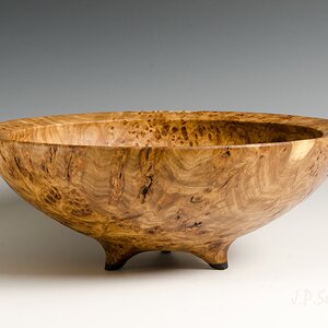 Elm Burl Footed Bowl