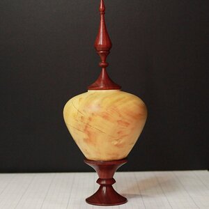 Manitoba maple Hollow form with lid and base