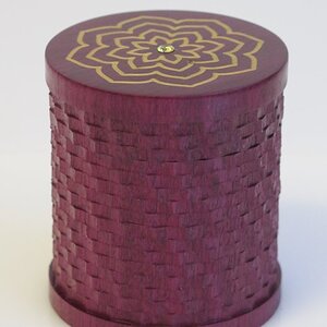 Purpleheart with gold epoxy inlay