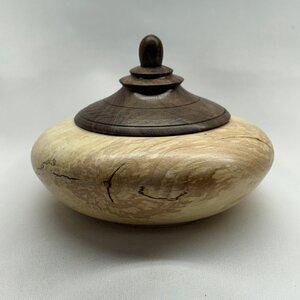 Spalted Maple and Walnut Lidded Box