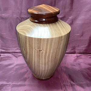 Elm and Sapele Urn
