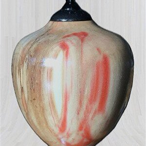 Little Flame Box Elder Hollowed Vessel With Finial