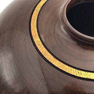 Hollowed Walnut Vessel, closeup