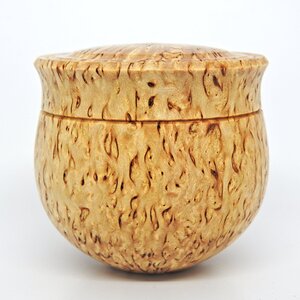Highly Figured Masur Birch Round Bottom Box
