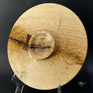 Red Oak Platter w/ Pews Patch (rear)