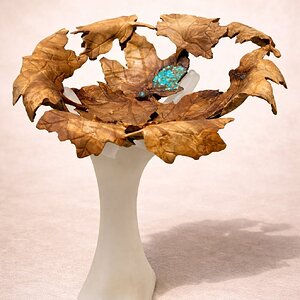Quilted Poplar Maple Leaf Bowl (elevated)