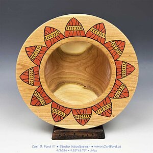 Copper & Gold Wide Rim Hollow Form Bowl