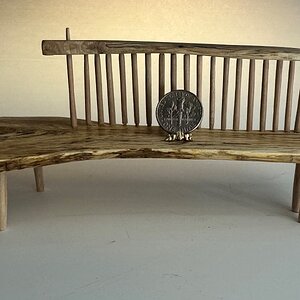 Nakashima style bench 1:12 scale