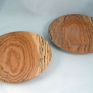 Pair of plates, spalted oak