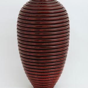 Dyed Beaded Ash Vase 5236