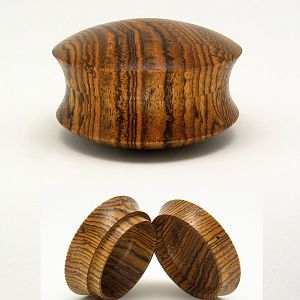 Bocote clamshell box...