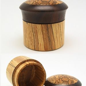 Spalted beech/East Indian rosewood box..