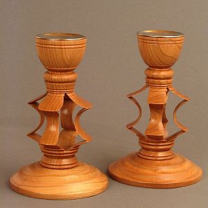 Cherry inside-out candleholders