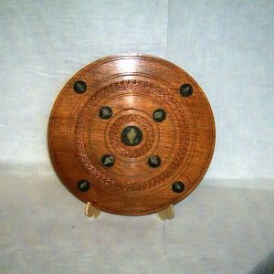 Mesquite plate with shells
