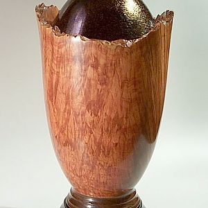 Madrone and Glass Vessel