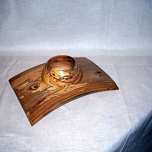 Square edge bowl spalted elm