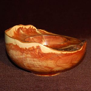 Natural Edge Cedar Crater Bowl