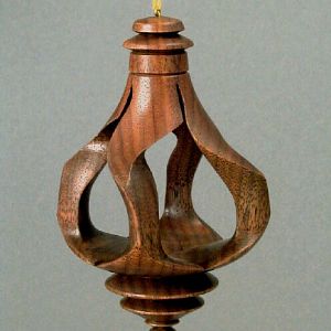 Inside-out, ornament, walnut