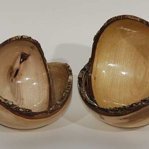 Pecan Natural Edge Bowls