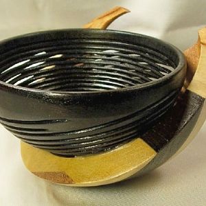 Lattice Bowl on Laminated Stand