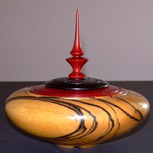 Black and White Ebony Vessel