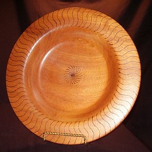 Mahogany Spiraled Platter