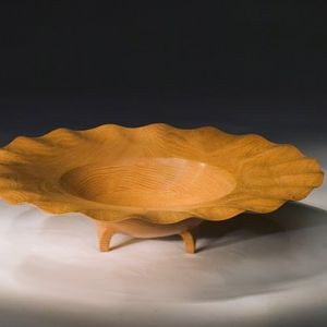 Honey thorney locust footed   segmented bowl