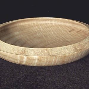 Curly Ash bowl w/ Textured Rim