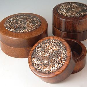 Silver-Leaf Embellished Boxes