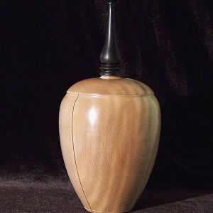 Curly Maple Vase w/ Lid