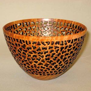 Pierced madrone bowl.