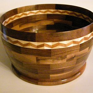 Walnut serving bowl.