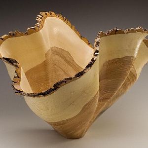 Sculpted ash vessel #1