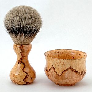 Spalted Maple Shaving Set