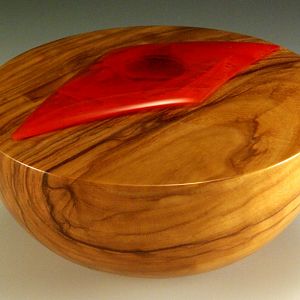 Olivewood with Slumped glass