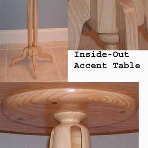 Ash Accent Table  Inside-Out turning